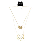 Mi Amore Long-Necklace Gold-Tone/White