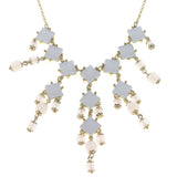 Mi Amore Necklace-Earring-Set Gold-Tone/White