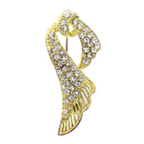Mi Amore Scarf Brooch-Pin Gold-Tone/Silver-Tone
