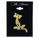 Mi Amore Cat Brooch-Pin Gold-Tone/Black