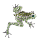 Mi Amore Frog Brooch-Pin Green/Silver-Tone