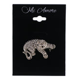 Mi Amore Cat Brooch-Pin Silver-Tone