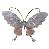 Mi Amore Butterfly Brooch-Pin Multicolor/Silver-Tone