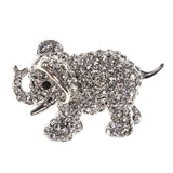 Mi Amore Elephant Brooch-Pin Silver-Tone