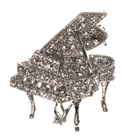 Mi Amore Piano Brooch-Pin Silver-Tone