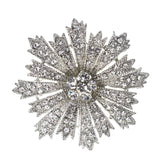 Mi Amore Flower Brooch-Pin Silver-Tone
