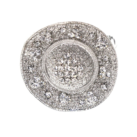 Mi Amore Hat Brooch-Pin Silver-Tone