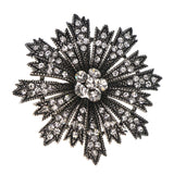 Mi Amore Flower Brooch-Pin Silver-Tone
