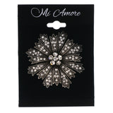 Mi Amore Flower Brooch-Pin Silver-Tone