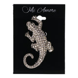 Mi Amore Lizard Brooch-Pin Silver-Tone