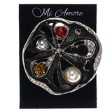 Mi Amore Flower Brooch-Pin Black/Multicolor