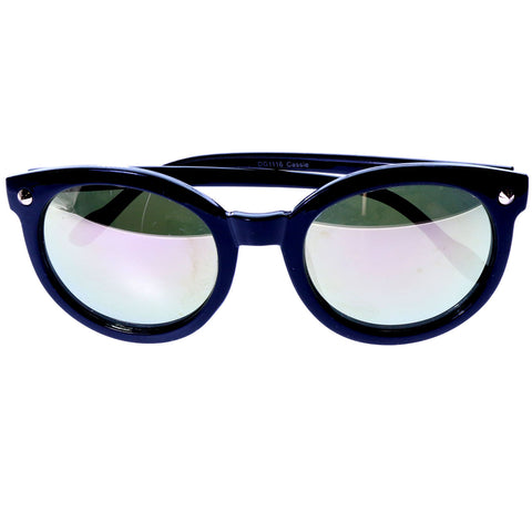 Mi Amore UV protection Scratch resistant Round-Sunglasses Black