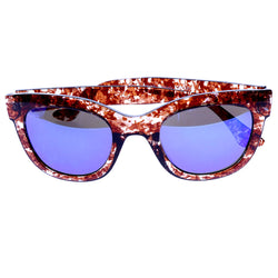 Mi Amore UV protection Scratch resistant Vintage Style Sunglasses Brown & Blue