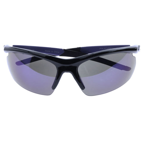 Mi Amore UV protection Shatter resistant Polycarbonate Semi-Rimless-Sunglasses Black & Blue