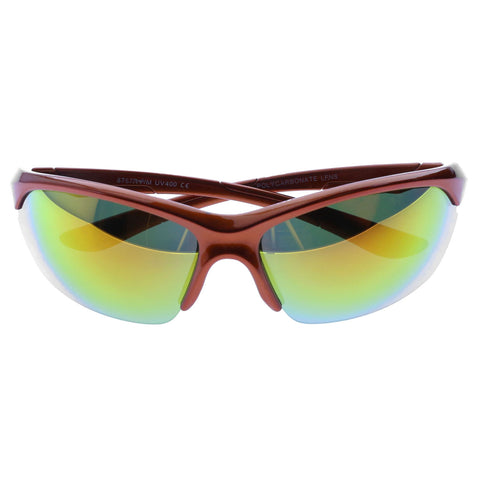 Mi Amore UV protection Shatter resistant Polycarbonate Semi-Rimless-Sunglasses Orange & Yellow