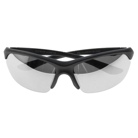 Mi Amore UV protection Shatter resistant Polycarbonate Semi-Rimless-Sunglasses Black & Silver-Tone