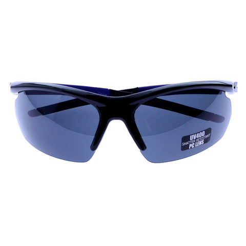 Mi Amore UV protection Shatter resistant Polycarbonate Semi-Rimless-Sunglasses Black & Blue