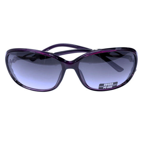 Mi Amore UV protection Shatter resistant Polycarbonate Sport-Sunglasses Purple & Gold-Tone