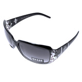 Mi Amore UV protection Polycarbonate Square-Sunglasses Black & Silver-Tone