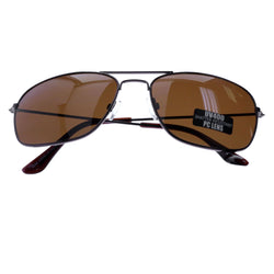 Mi Amore UV protection Shatter resistant Polycarbonate Aviator-Sunglasses Bronze-Tone & Brown