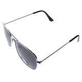 Mi Amore UV protection Shatter resistant Polycarbonate Aviator-Sunglasses Silver-Tone & Black