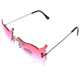 Mi Amore UV protection United States of America design Rimless-Sunglasses Gold-Tone & Red