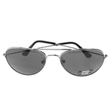 Mi Amore UV protection Shatter resistant Polycarbonate Aviator-Sunglasses Silver-Tone & Black