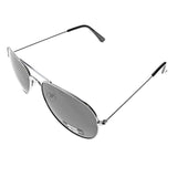 Mi Amore UV protection Shatter resistant Polycarbonate Aviator-Sunglasses Silver-Tone & Black