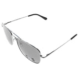 Mi Amore UV protection Shatter resistant Polycarbonate Aviator-Sunglasses Silver-Tone & Black