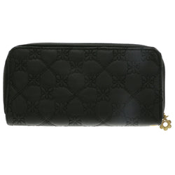 Mi Amore Flower Clutch Wallet Black/Gold-Tone
