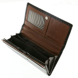 Mi Amore Women's Clutch Wallet Black/Silver-Tone