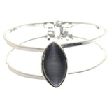 Mi Amore Hinged Fashion-Bracelet Silver-Tone/Gray