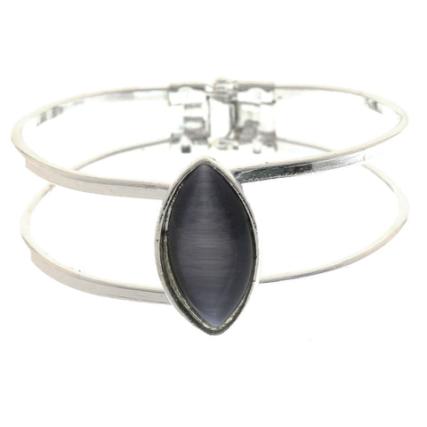 Mi Amore Hinged Fashion-Bracelet Silver-Tone/Gray