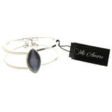 Mi Amore Hinged Fashion-Bracelet Silver-Tone/Gray