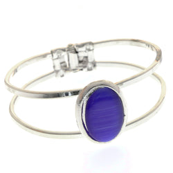 Mi Amore Hinged Fashion-Bracelet Silver-Tone/Blue