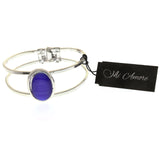 Mi Amore Hinged Fashion-Bracelet Silver-Tone/Blue