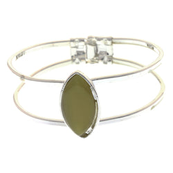 Mi Amore Hinged Fashion-Bracelet Silver-Tone/Yellow