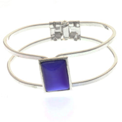 Mi Amore Hinged Fashion-Bracelet Silver-Tone/Blue