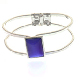 Mi Amore Hinged Fashion-Bracelet Silver-Tone/Blue