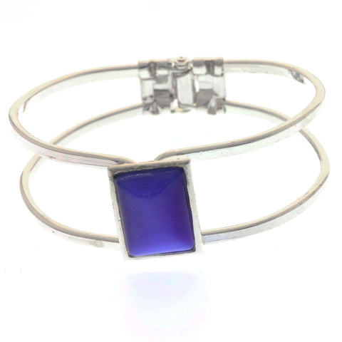 Mi Amore Hinged Fashion-Bracelet Silver-Tone/Blue