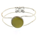 Mi Amore Hinged Fashion-Bracelet Silver-Tone/Yellow