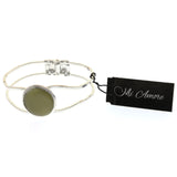 Mi Amore Hinged Fashion-Bracelet Silver-Tone/Yellow