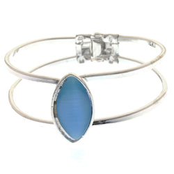 Mi Amore Hinged Fashion-Bracelet Silver-Tone/Blue