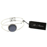 Mi Amore Hinged Fashion-Bracelet Silver-Tone/Gray