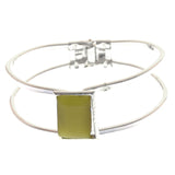 Mi Amore Hinged Fashion-Bracelet Silver-Tone/Yellow