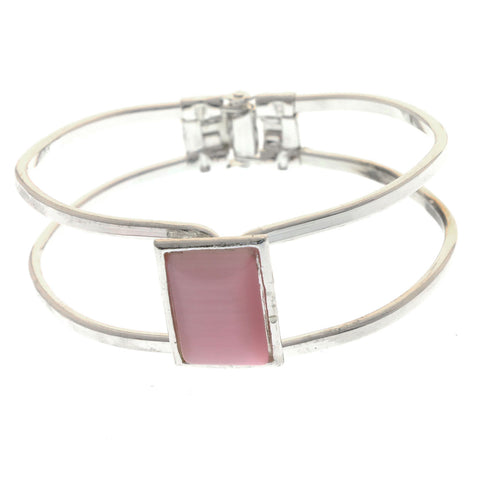 Mi Amore Hinged Fashion-Bracelet Silver-Tone/Pink