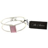 Mi Amore Hinged Fashion-Bracelet Silver-Tone/Pink