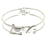 Mi Amore Hinged Fashion-Bracelet Silver-Tone