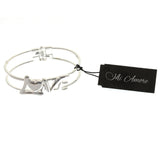Mi Amore Hinged Fashion-Bracelet Silver-Tone