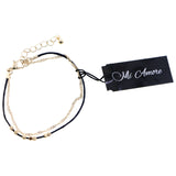 Mi Amore Simple Strand-Bracelet Gold-Tone/Black